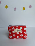 Red flower patch Coin Pouch