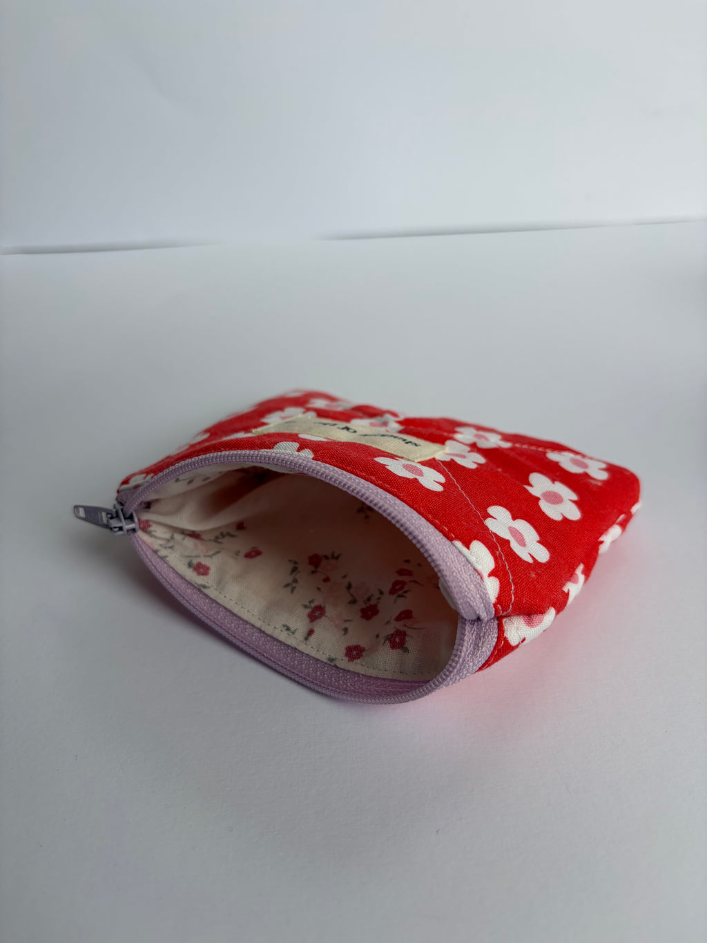 Red flower patch Coin Pouch