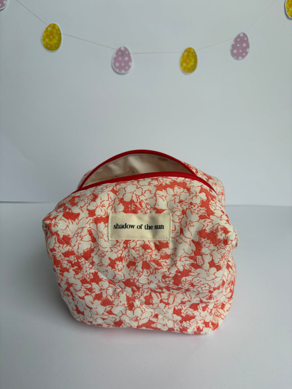 Not so perfect Red Floral Make up bag