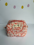 Not so perfect Red Floral Make up bag