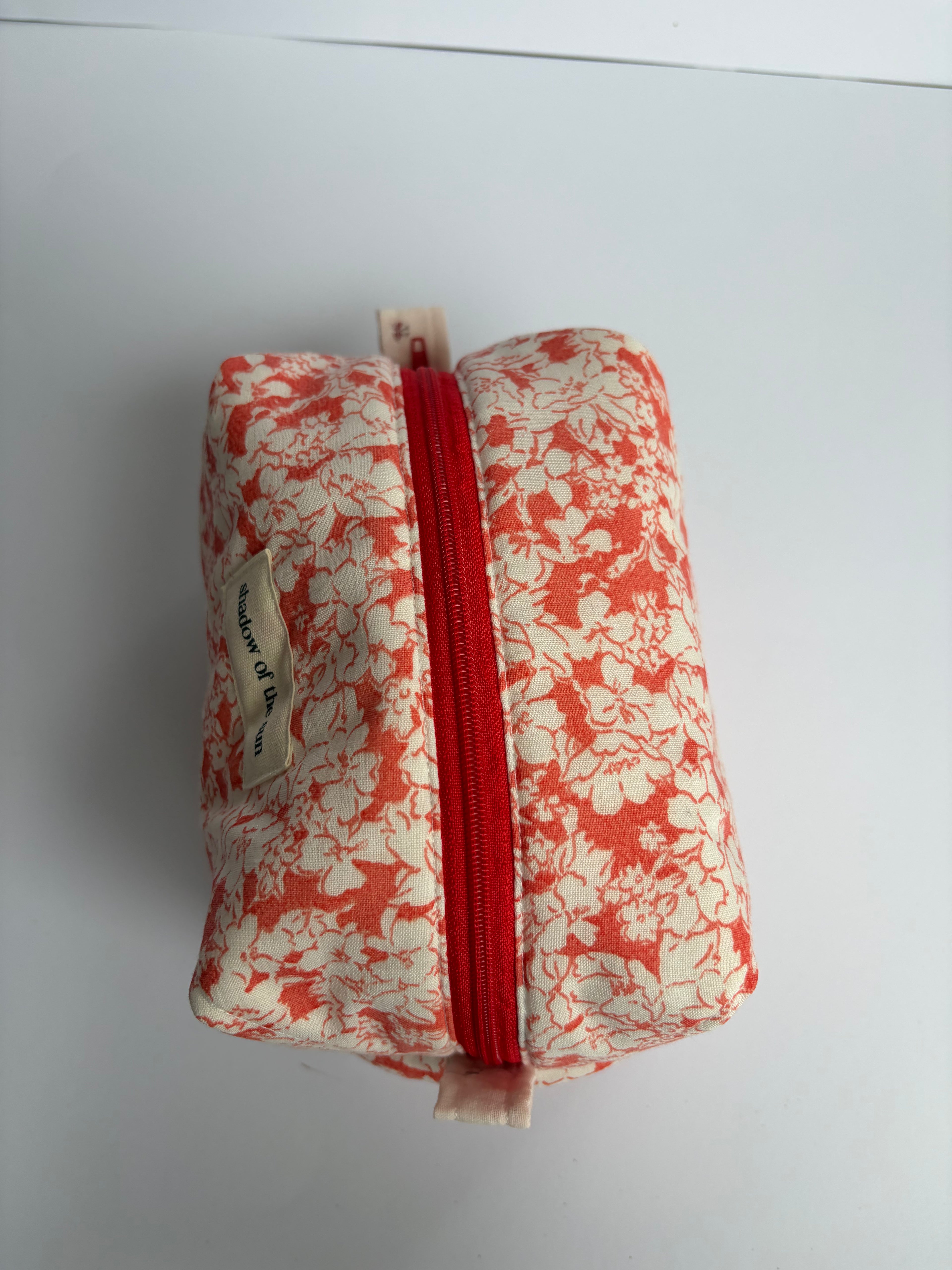 Not so perfect Red Floral Make up bag