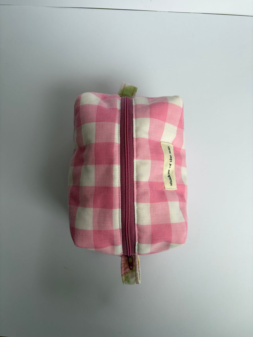 Not so perfect Pink Gingham Make up bag