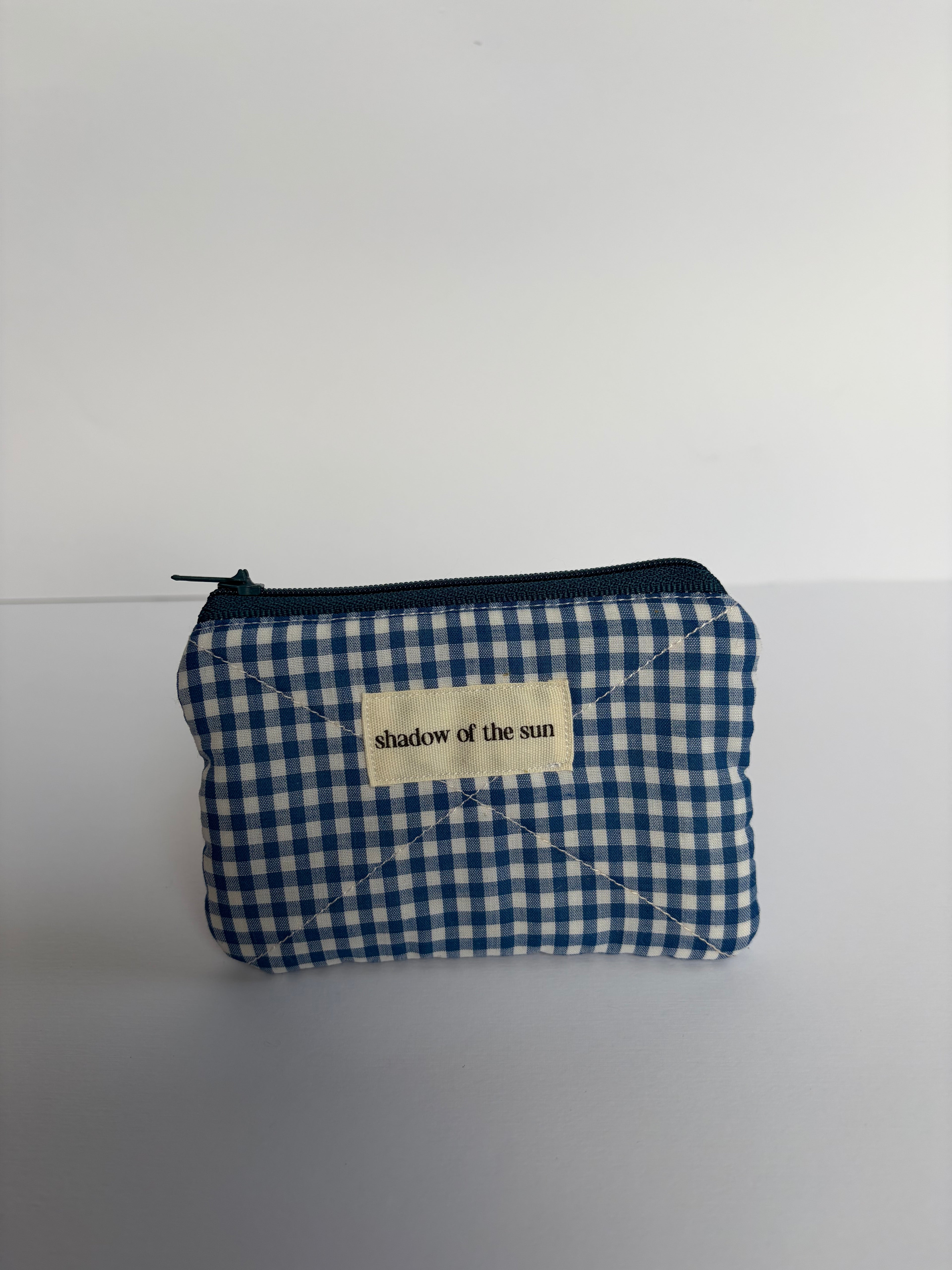 Blue check Coin Pouch
