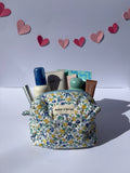 Whimsical winter blooms Make up bag