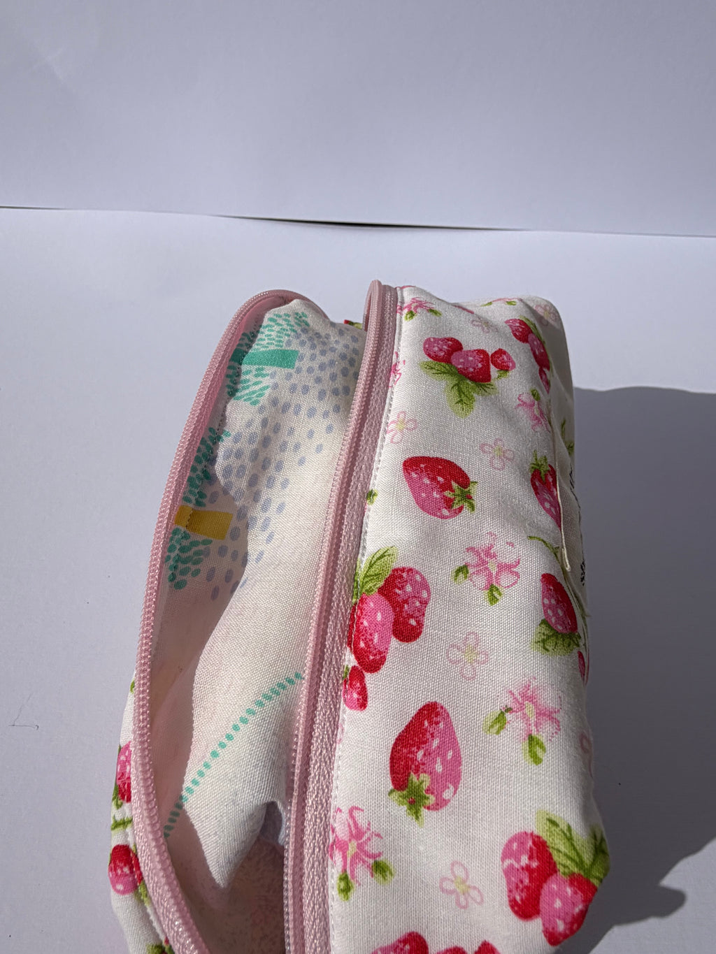 Not so perfect Strawberry fields Make up bag