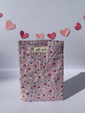 Vintage florals purple Book sleeve - Small