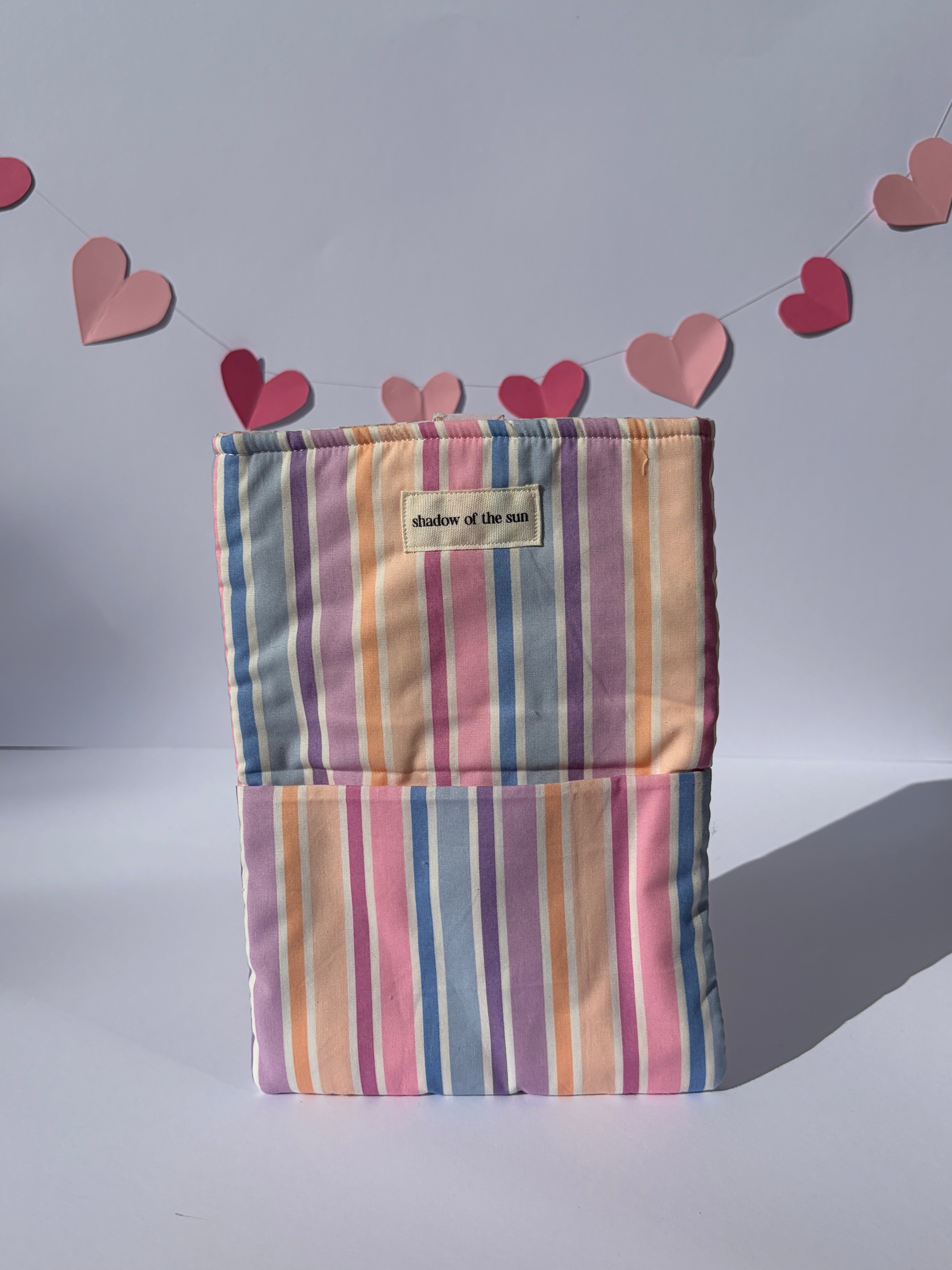 Pastel stripes Book sleeve - Small