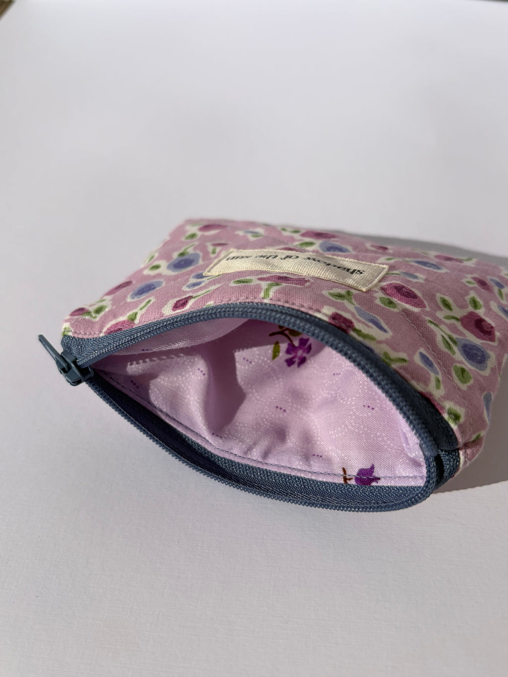 Vintage floral purple Coin Pouch