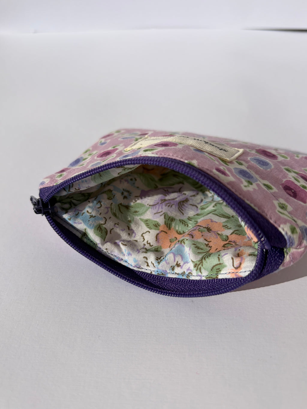 Vintage floral purple Coin Pouch