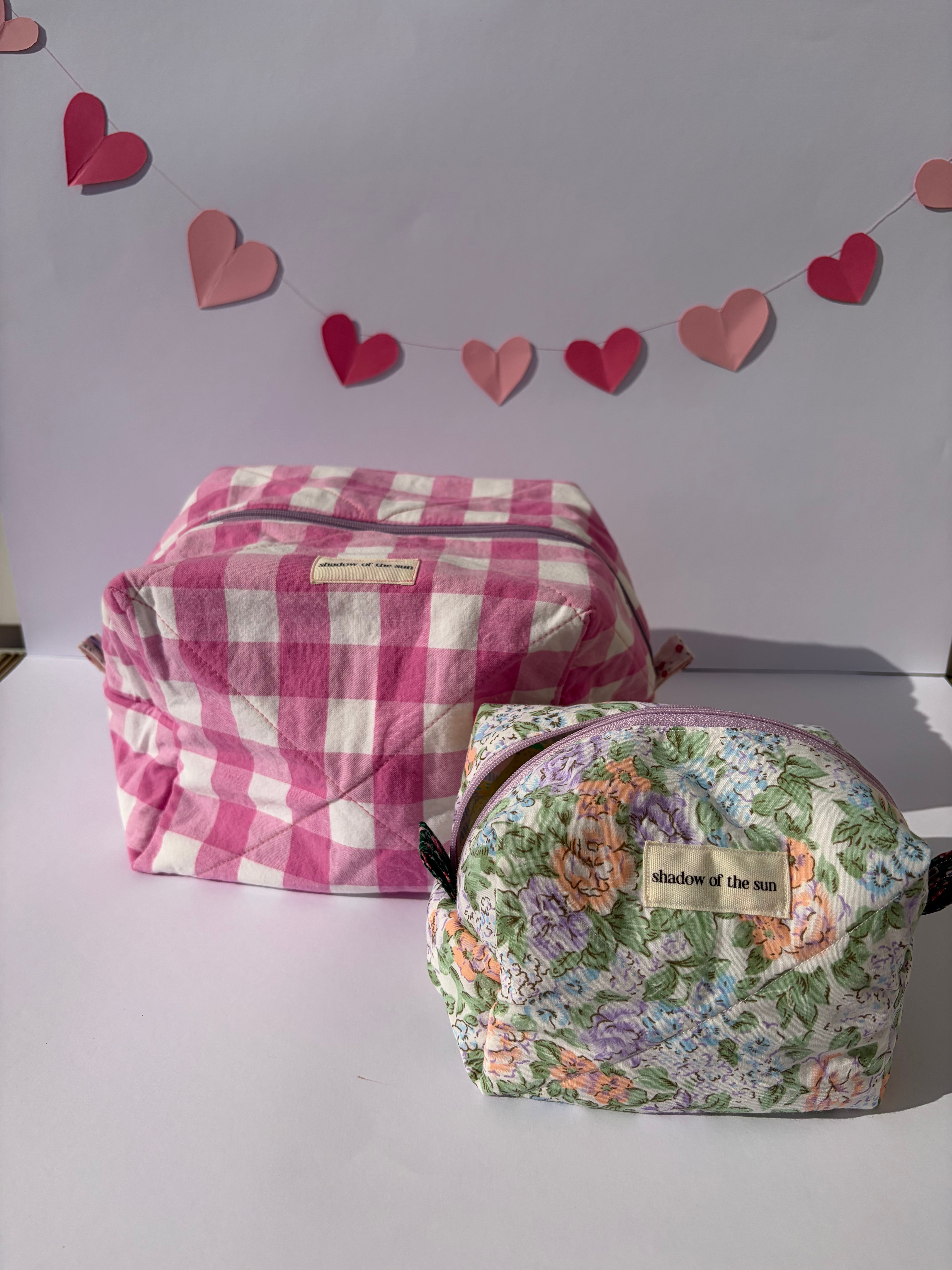 XL Pink Picnic Make up bag