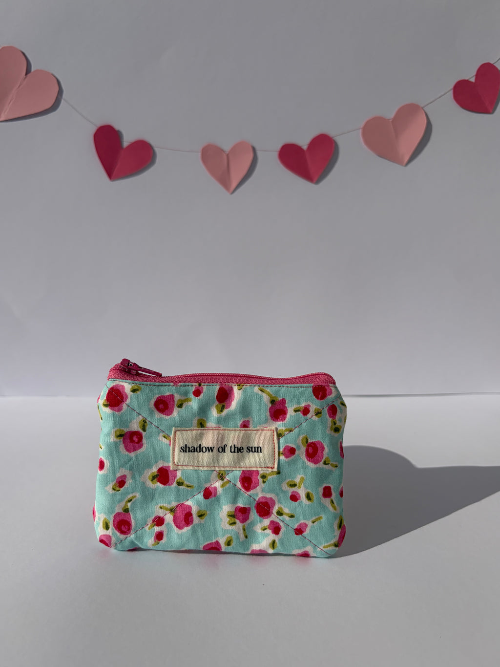 Not so perfect Vintage floral teal Coin Pouch