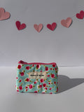 Not so perfect Vintage floral teal Coin Pouch