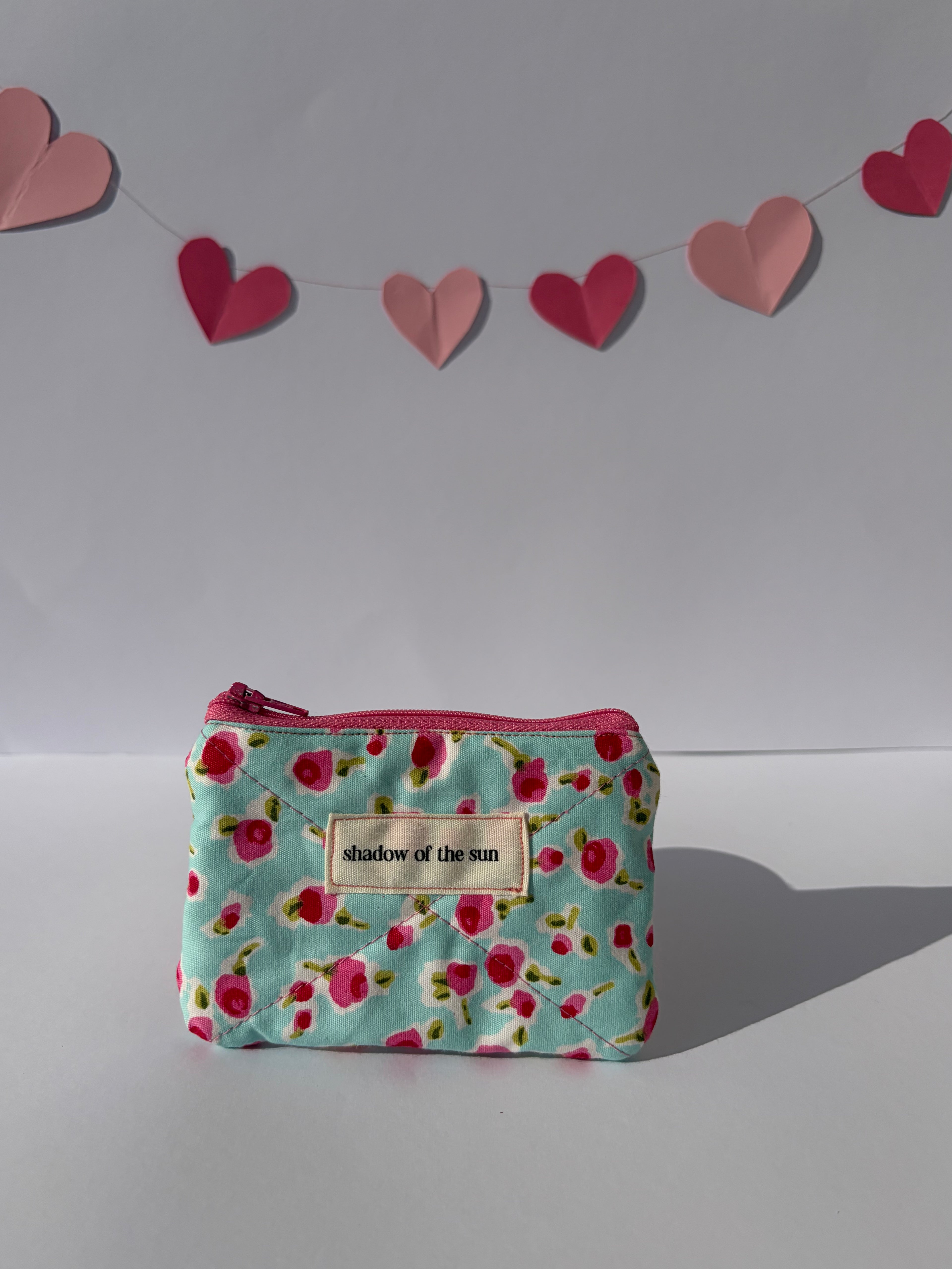 Not so perfect Vintage floral teal Coin Pouch