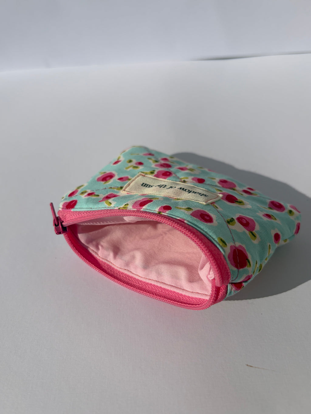 Not so perfect Vintage floral teal Coin Pouch