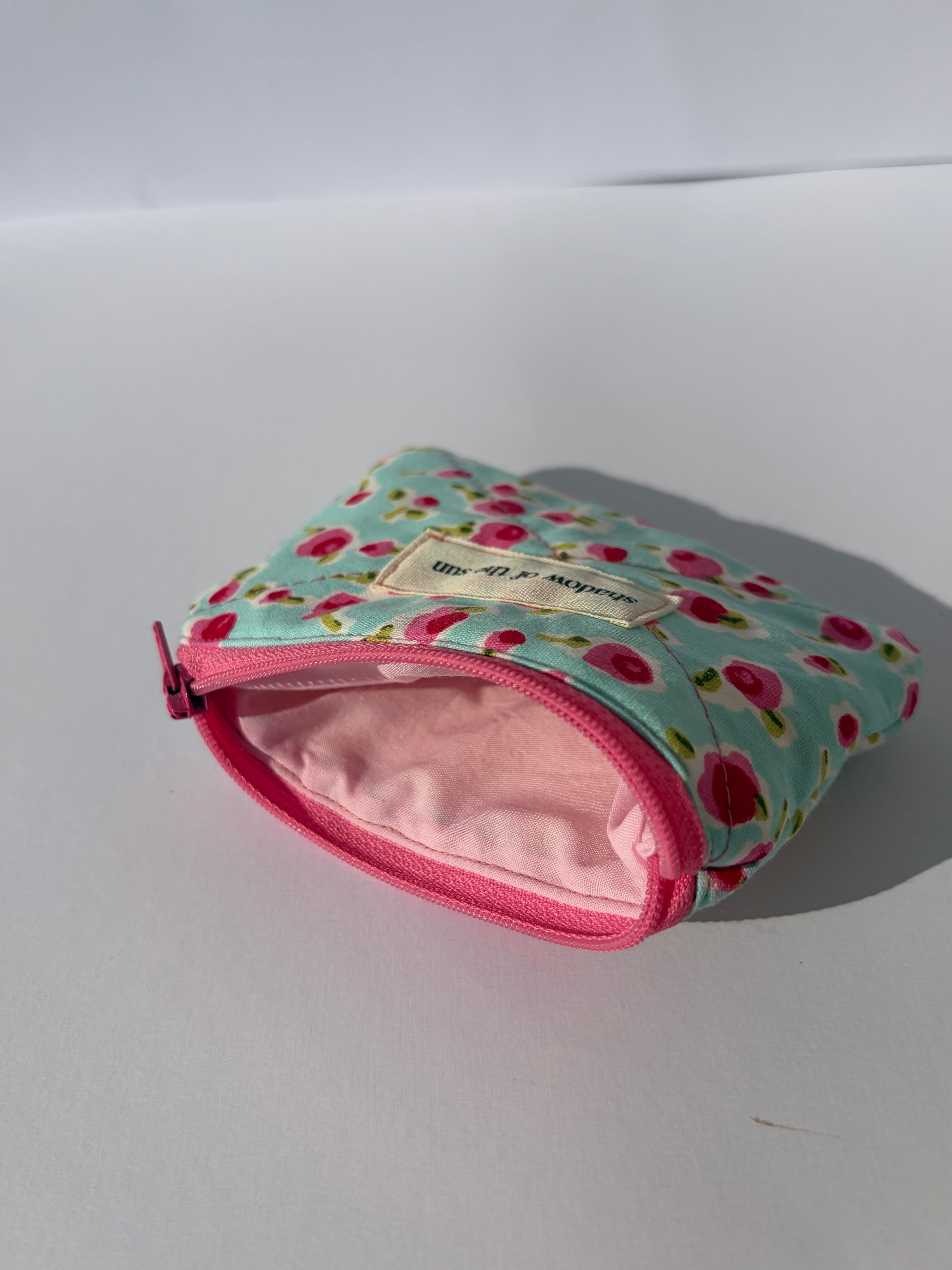 Not so perfect Vintage floral teal Coin Pouch